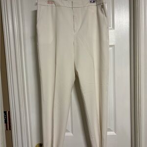 Tommy Hilfiger Cream Tailored Dress Pants